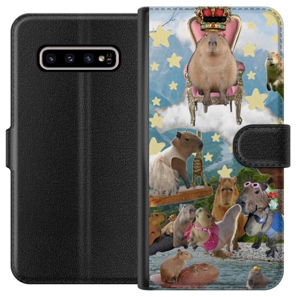 Kompatibelt Lommeboketui til Samsung Galaxy S10+ Capybara