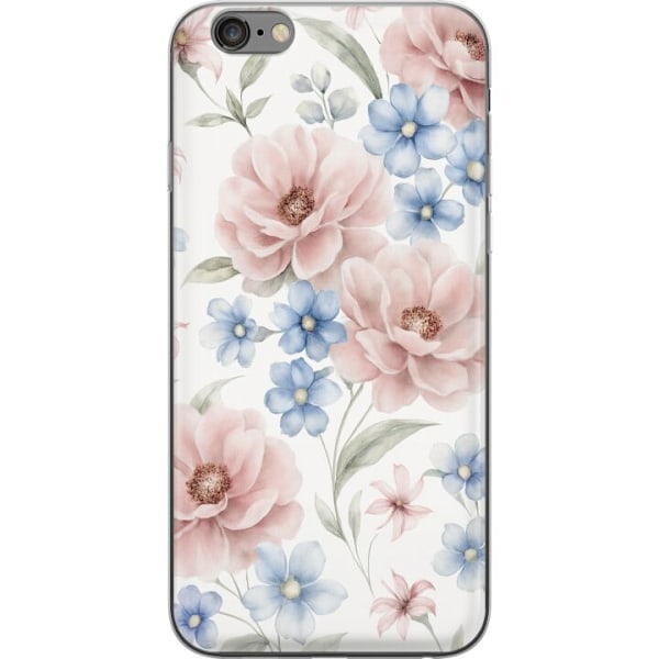 Apple iPhone 6 Plus Genomskinligt Skal Romantiska blommor