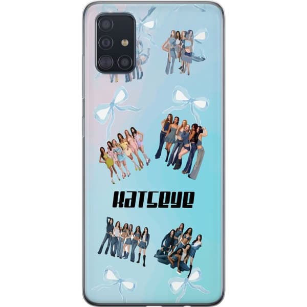Kompatibelt Mobildeksel til Samsung Galaxy A51 KATSEYE blå gruppcollage blå