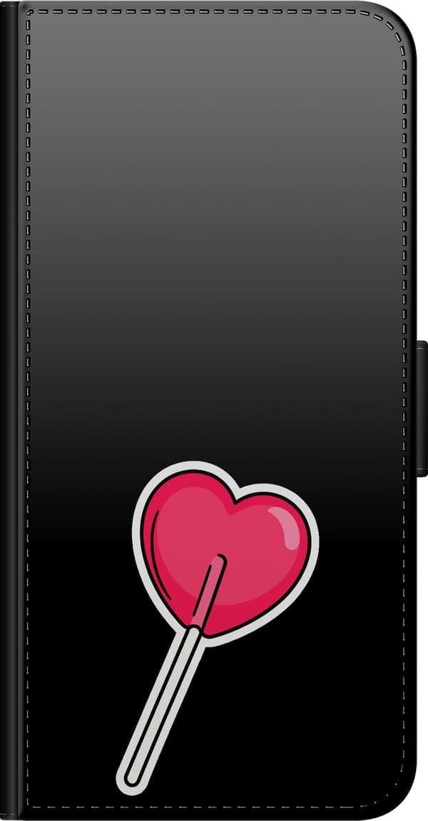 Kompatibel Tegnebogsetui til Samsung Galaxy Note20 Lyserød hjerteklubbe - Lyserødt motiv med lyserød hjerteklubbe. pink