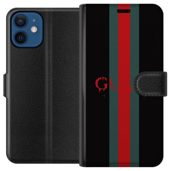 Kompatibelt Plånboksfodral till Apple iPhone 12 mini Green and Red Brand