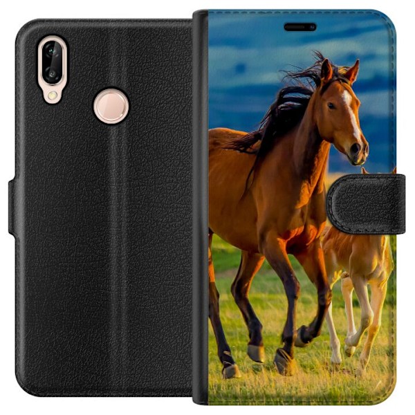Huawei P20 lite Lompakkokotelo Juoksevat hevoset
