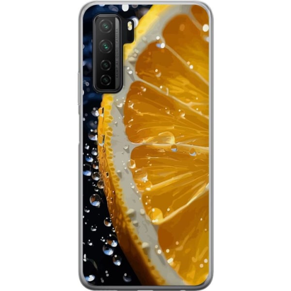 Huawei P40 lite 5G Genomskinligt Skal Apelsin
