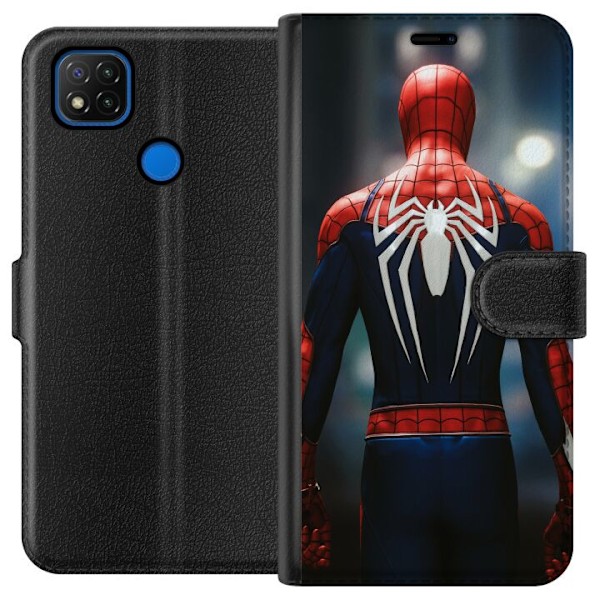Xiaomi Redmi 9C Tegnebogsetui Spidermand