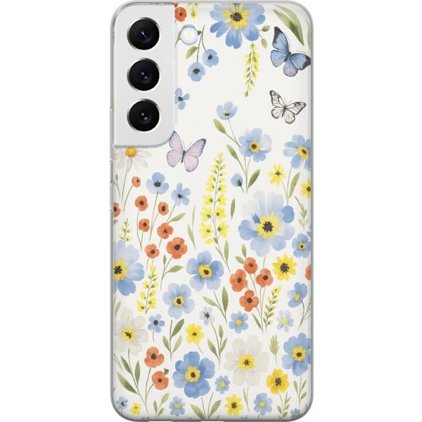 Samsung Galaxy S22+ 5G Genomskinligt Skal Sommarblommor