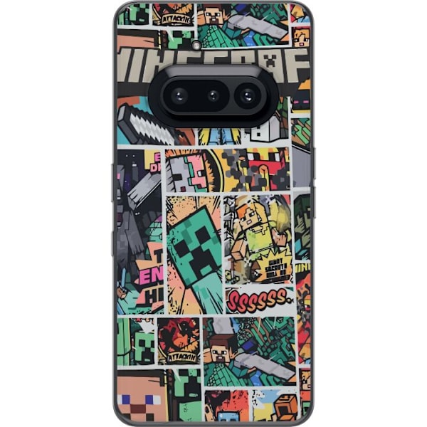Nothing Phone (3a) Läpinäkyvä kuori Minecraft Taide