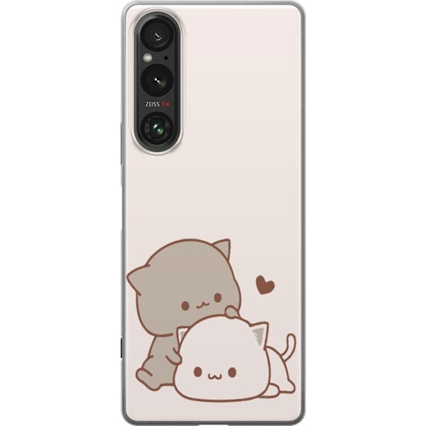 Sony Xperia 1 VI Gjennomsiktig deksel Kawaii Søte Katter