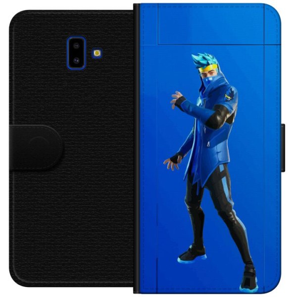 Samsung Galaxy J6+ Lommeboketui Fortnite - Ninja Blue