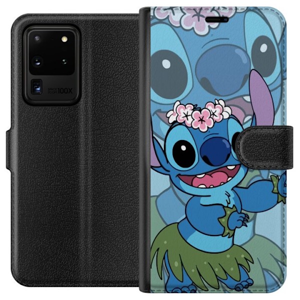 Samsung Galaxy S20 Ultra Plånboksfodral Stitch under Stjärnorna – Magisk Anime-stil