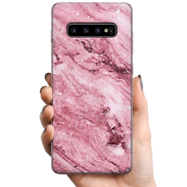 Samsung Galaxy S10+ TPU Matkapuhelimen kuori Glitteri Marmori