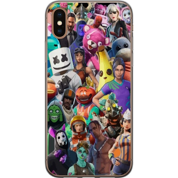 Apple iPhone X Läpinäkyvä kuori Fortnite