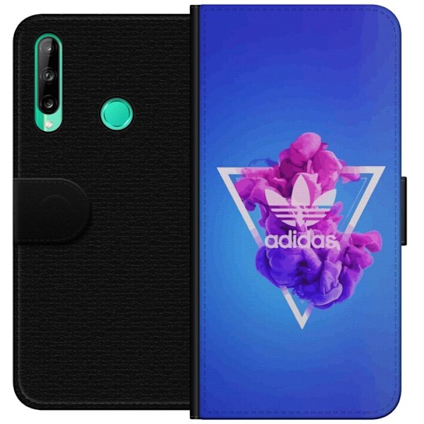 Huawei P40 lite E Tegnebogsetui Adidas-inspireret blåt design