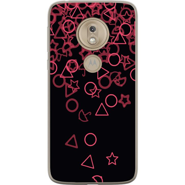 Motorola Moto G7 Play Genomskinligt Skal Squid Game Ikoner Serie Design Populärt TV Spel Ikoner Grafiskt Motiv Asiatisk Trend Dramaserie