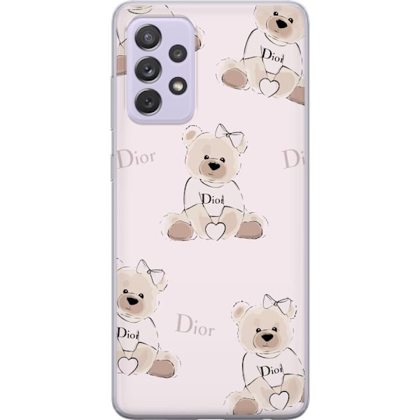 Samsung Galaxy A52s 5G Gennemsigtig cover Teddy Dior Vibes - luksuriøs bamse i modetil