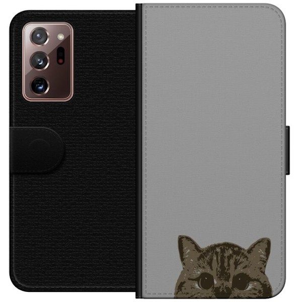 Samsung Galaxy Note20 Ultra Lommeboketui Grå Kattblikk - stil
