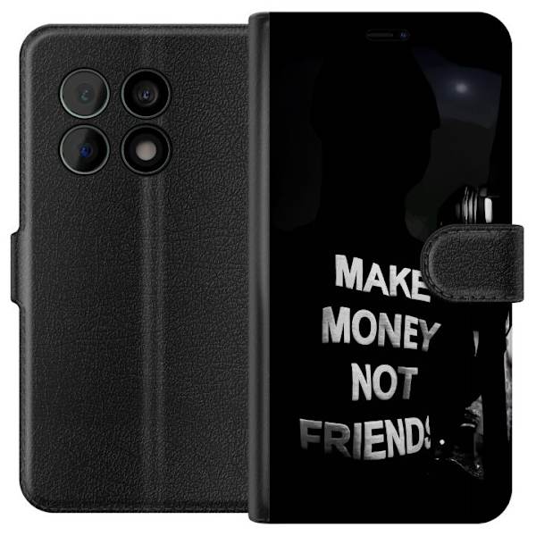 OnePlus 10 Pro Lompakkokotelo Tee Rahaa Älä Ystäviä Lainaus Katumuoti Teksti Suunnittelu Trendi Raha Elämäntapa Graafinen Kaupunkimuoti