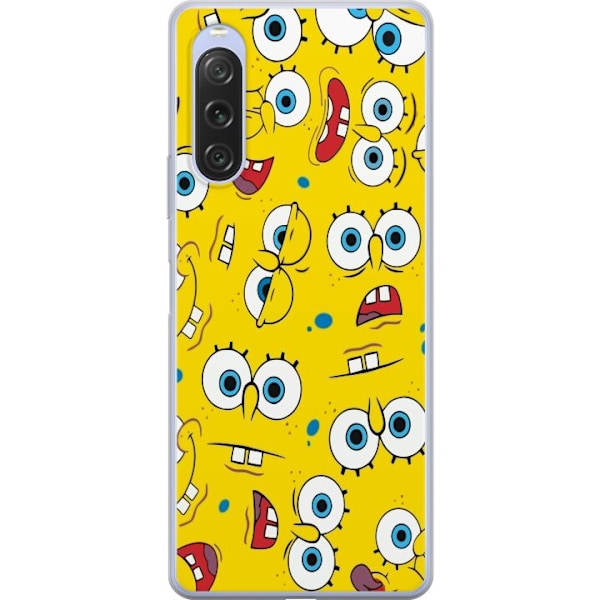 Sony Xperia 10 V Gennemsigtig cover SvampBob Firkant