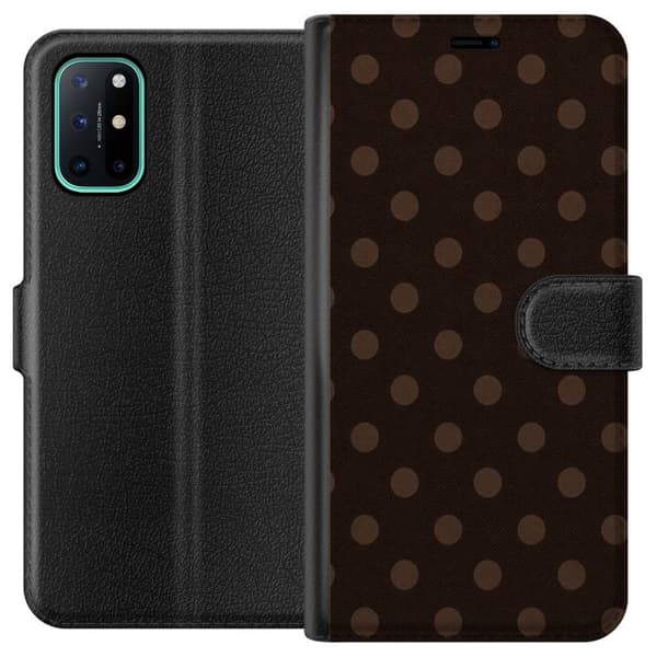 Kompatibelt Plånboksfodral till OnePlus 8T Mocha Dots brun