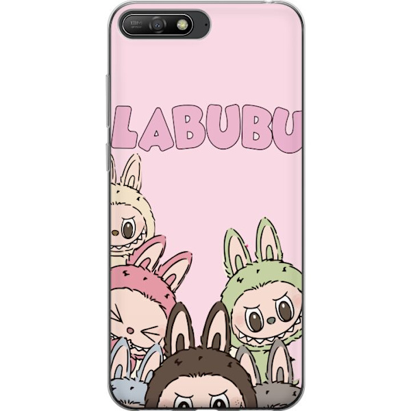 Huawei Y6 (2018) Läpinäkyvä kuori Labubu Pop Mart Hahmot Keräilykohteet Suosittu Hahmosarja Suunnittelu Pop Mart Leikkikalutaide Aihe