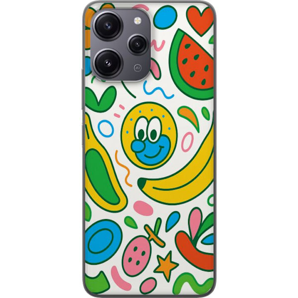 Xiaomi Redmi 12 Gjennomsiktig deksel Sommerfuglslør