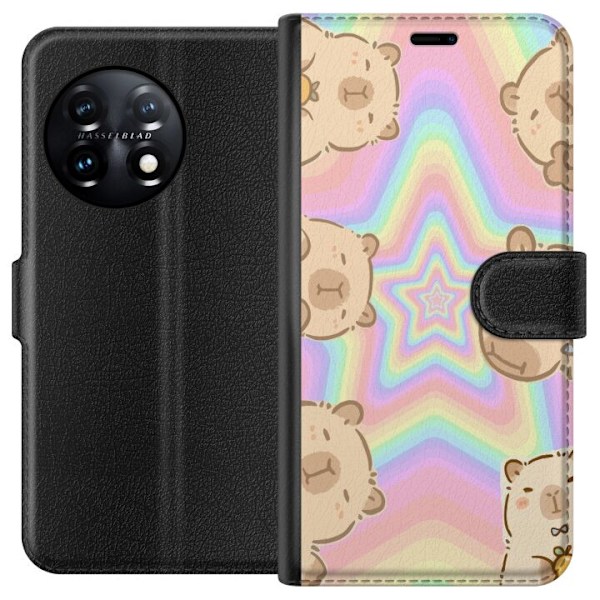 OnePlus 11R Lompakkokotelo Kawaii Capybara Galaxy Söpö Anime