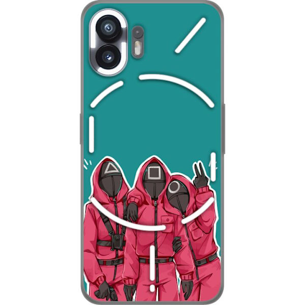 Nothing Phone (2) Läpinäkyvä kuori Squid Game Hahmot Graafinen Suunnittelu Sarjakuvasarjan Hahmot Suosittu TV-Teema Aasialainen Tyyli Jännittävä