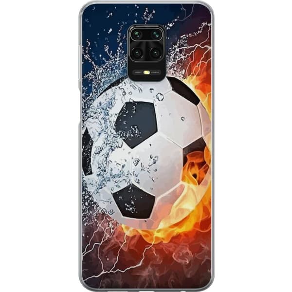 Kompatibelt Mobilskal till Xiaomi Redmi Note 9S Fotboll Eld