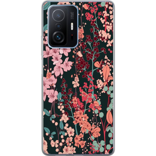 Xiaomi 11T Pro Gennemsigtig cover Blomster