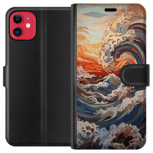 Yhteensopiva Lompakkokotelo Apple iPhone 11 Aallot