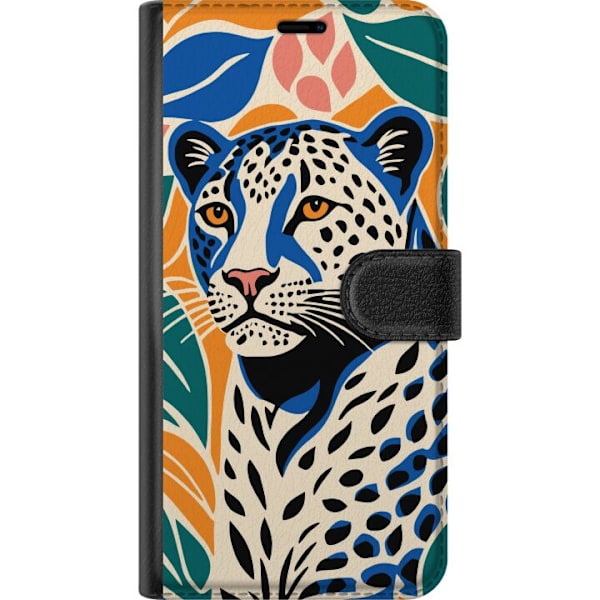Motorola Moto G34 Lompakkokotelo Majesteettinen Leopardi