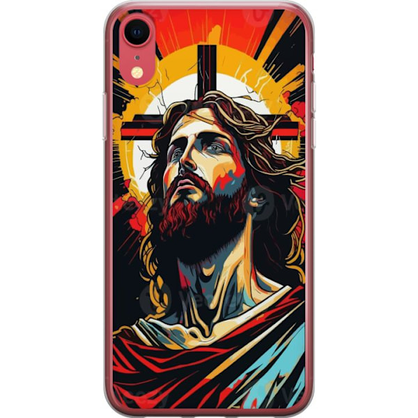 Apple iPhone XR Läpinäkyvä kuori Jeesus ja Kortti - uskonnollinen motiivi syvällä symboliikalla