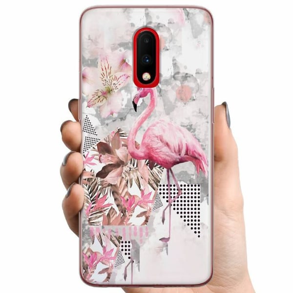 OnePlus 7 TPU Mobilskal Flamingo