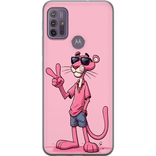 Motorola Moto G10 Gennemsigtig cover Pink Panter Peace