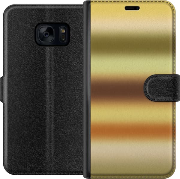 Kompatibel Tegnebogsetui til Samsung Galaxy S7 Gul solgradient gul