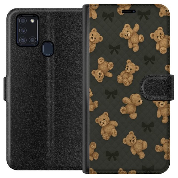 Samsung Galaxy A21s Tegnebogsetui Teddy Knus