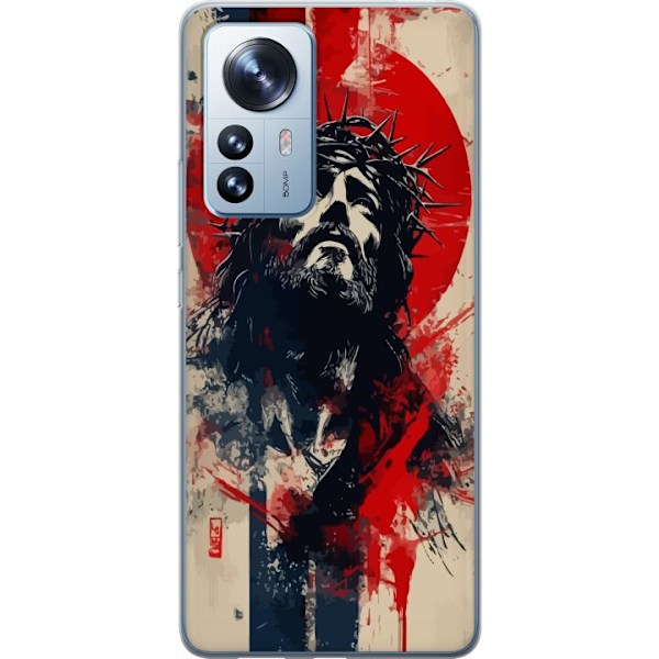 Xiaomi 12 Pro Läpinäkyvä kuori Jeesus ristillä - kristillinen aihe vahvalla symboliikalla uskosta ja toivosta