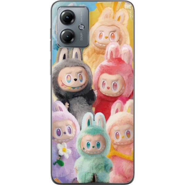 Motorola Moto G14 Genomskinligt Skal Labubu Sketch Style – Handritat monster i tusch