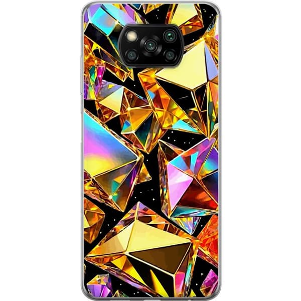 Kompatibelt Mobilskal till Xiaomi Poco X3 NFC 3D Guld