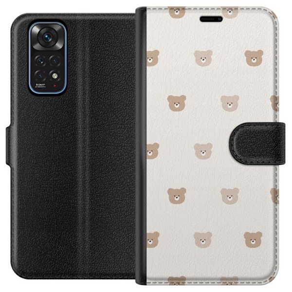 Xiaomi Redmi Note 11 Lommeboketui Teddybakgrunn - søte teddyb