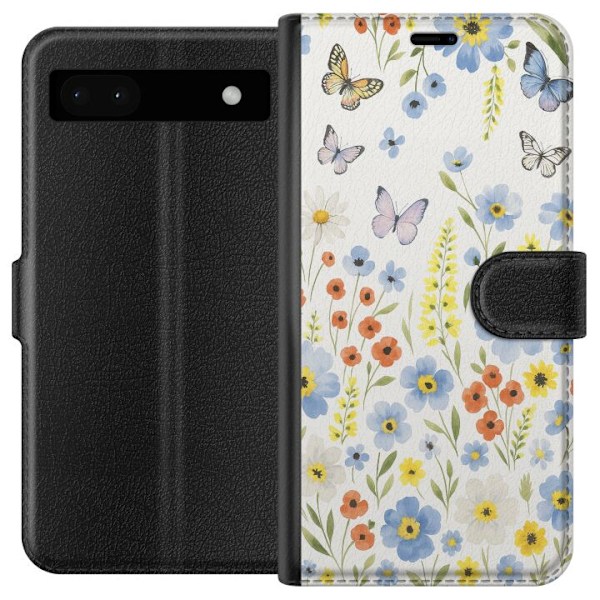 Google Pixel 6a Tegnebogsetui Sommerblomster