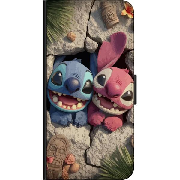Samsung Galaxy Note10+ Lompakkokotelo Stitch Angel Lilo & Stitch Motiivi Disney Rakkaus Sarjakuvahahmo Suosittu Sininen Avaruusolio Hauska Disney-elok