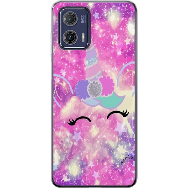 Motorola Moto G73 Läpinäkyvä kuori Yksisarvinen kasvot