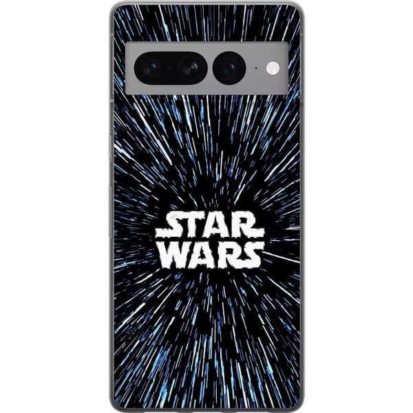 Kompatibel Mobilcover til Google Pixel 7 Pro Star Wars-logo med hyperspace-stjerner i ikonisk sci-fi-design sort