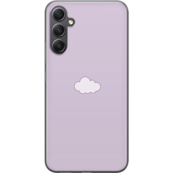 Samsung Galaxy A25 Läpinäkyvä kuori Lila Pilvi - minimalistinen pilvi lila taustalla