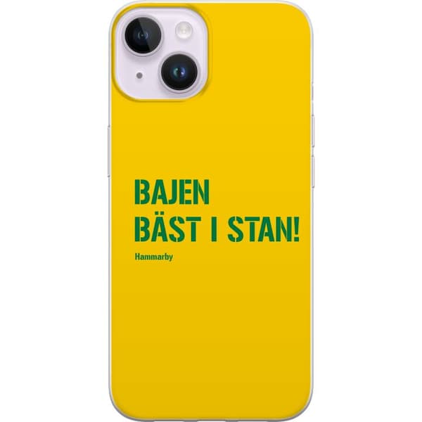 Kompatibelt Mobildeksel til Apple iPhone 14 Plus Gul grön sporttext gul