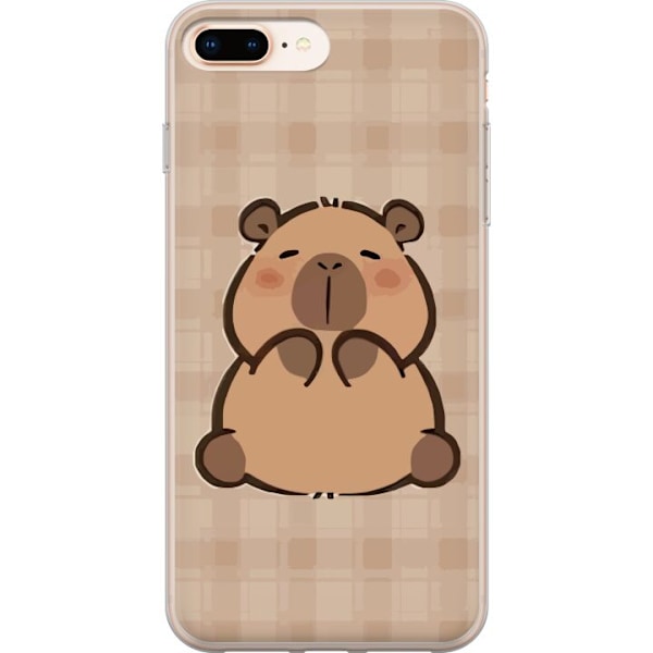 Apple iPhone 7 Plus Läpinäkyvä kuori Mobilskal kawaii capybara flera figurer japansk stil