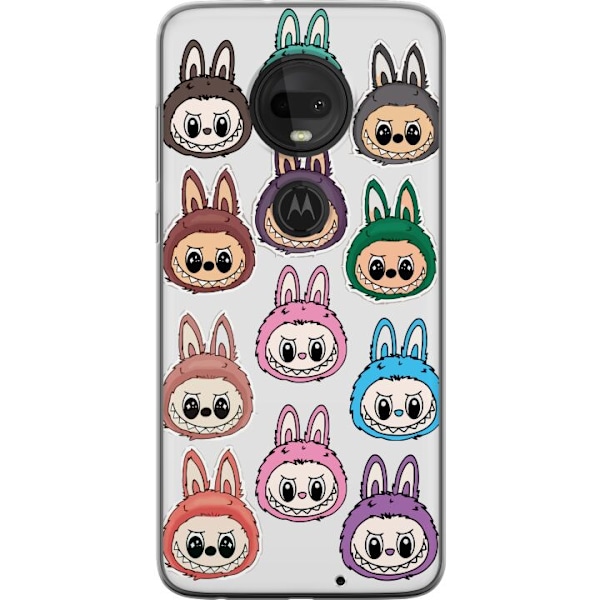 Motorola Moto G7 Läpinäkyvä kuori Labubu Macaron Monster -