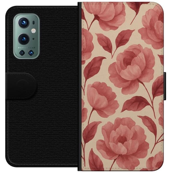 Kompatibelt Plånboksfodral till OnePlus 9 Pro Rose Bloom