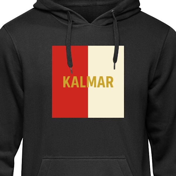 Hoodie för Vuxen | Bekväm Huvtröja Kalmar – fotboll svart XL