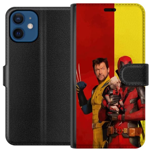 Kompatibel Tegnebogsetui til Apple iPhone 12 mini Deadpool & Wolverine